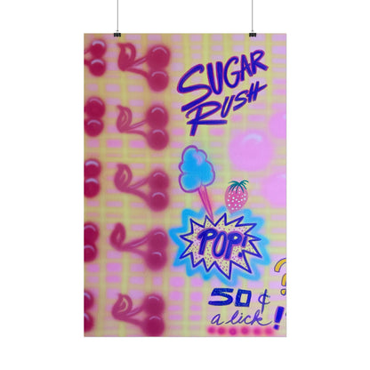 "sugar rush" airbrush rolled print