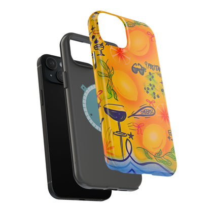 MagSafe Airbrush iPhone Hülle „citrus coastline“