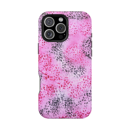 MagSafe "pink cheetah" airbrush iPhone case