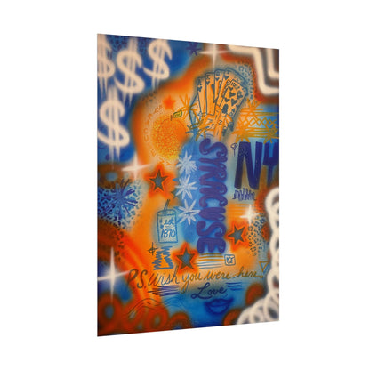 "syracuse, ny" airbrush rolled print