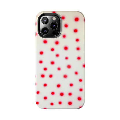"vanilla cherry polka dot" airbrush iPhone case