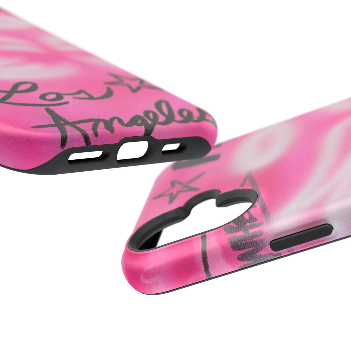 MagSafe "pinke Engelsflügel" Airbrush iPhone Hülle