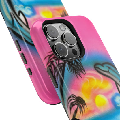 MagSafe "Delfinliebe" Airbrush iPhone-Hülle