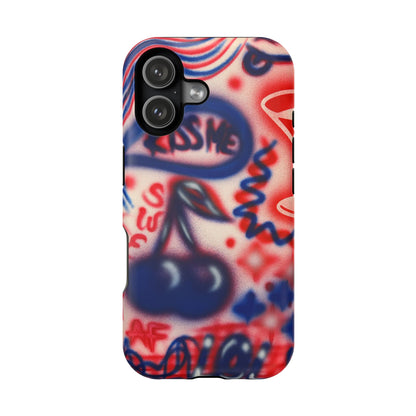 MagSafe „Kiss me“ Airbrush iPhone-Hülle