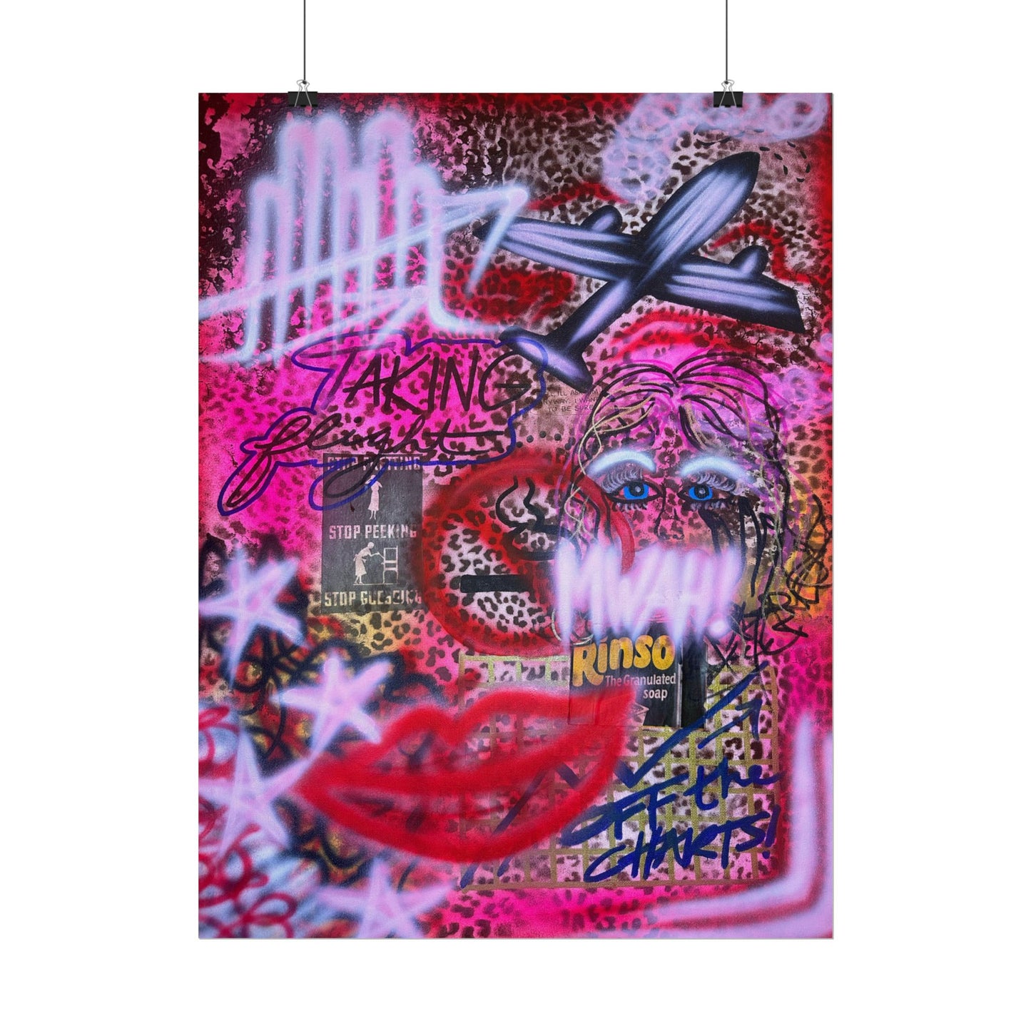 "taking flight" airbrush rolled print