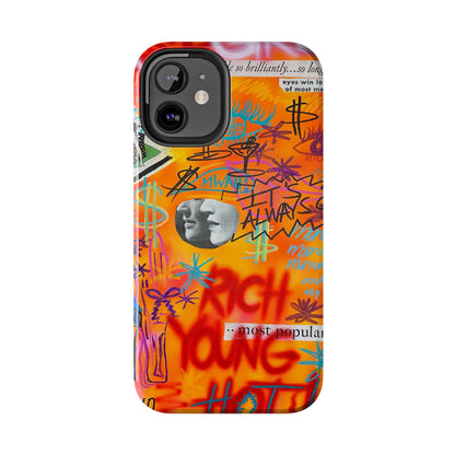 "young, rich, hot!" airbrush iPhone case