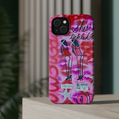 MagSafe "tickled pink" airbrush iPhone case
