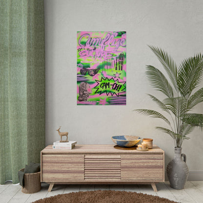 "green camo" airbrush rolled print