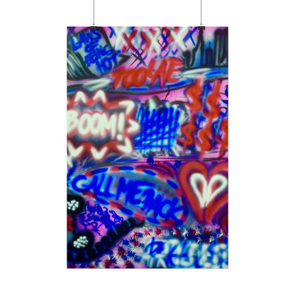 "BOOM!" airbrush rolled print