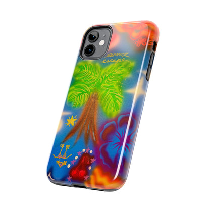 "neon blue palms" airbrush iPhone case