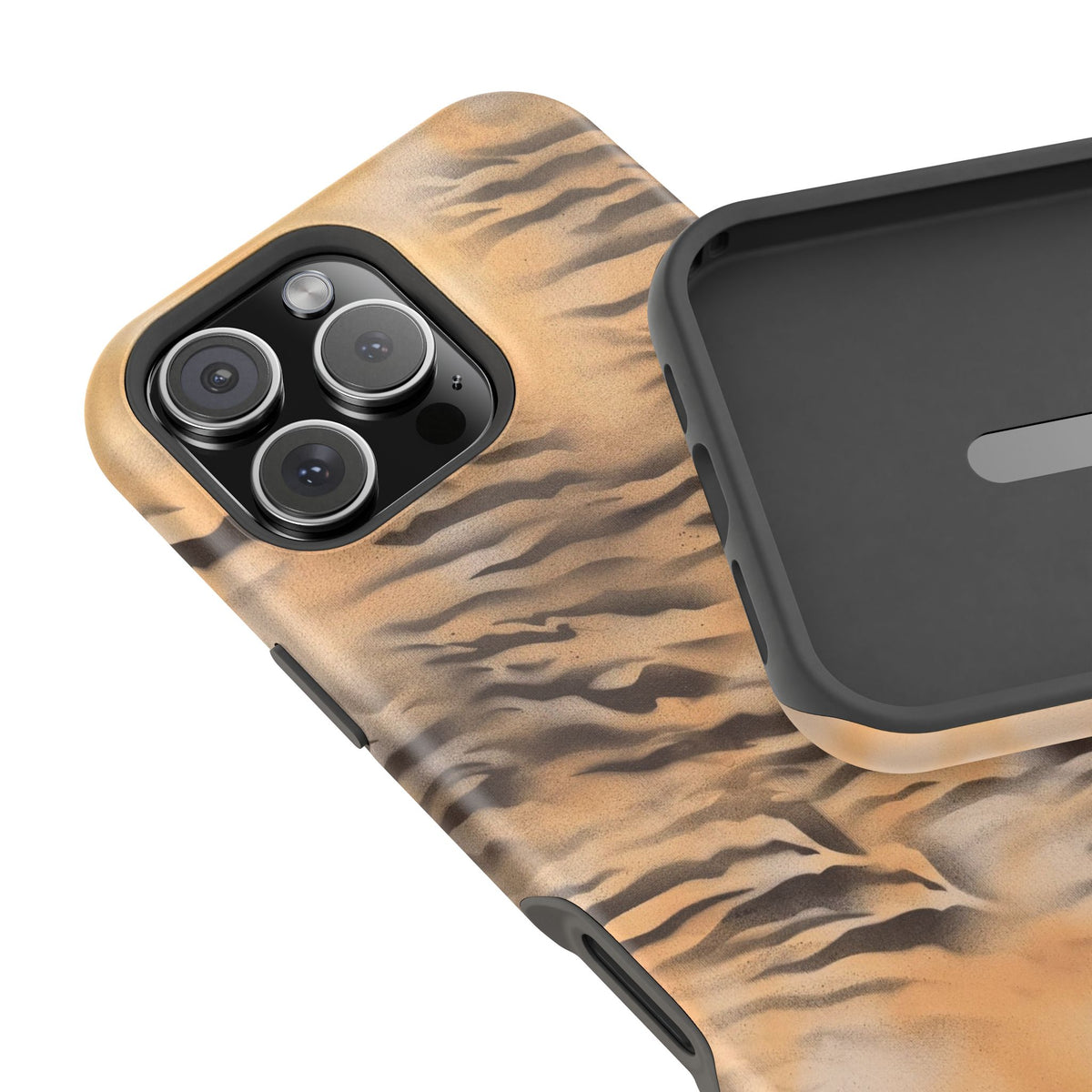 MagSafe "neutral tiger" airbrush iPhone case