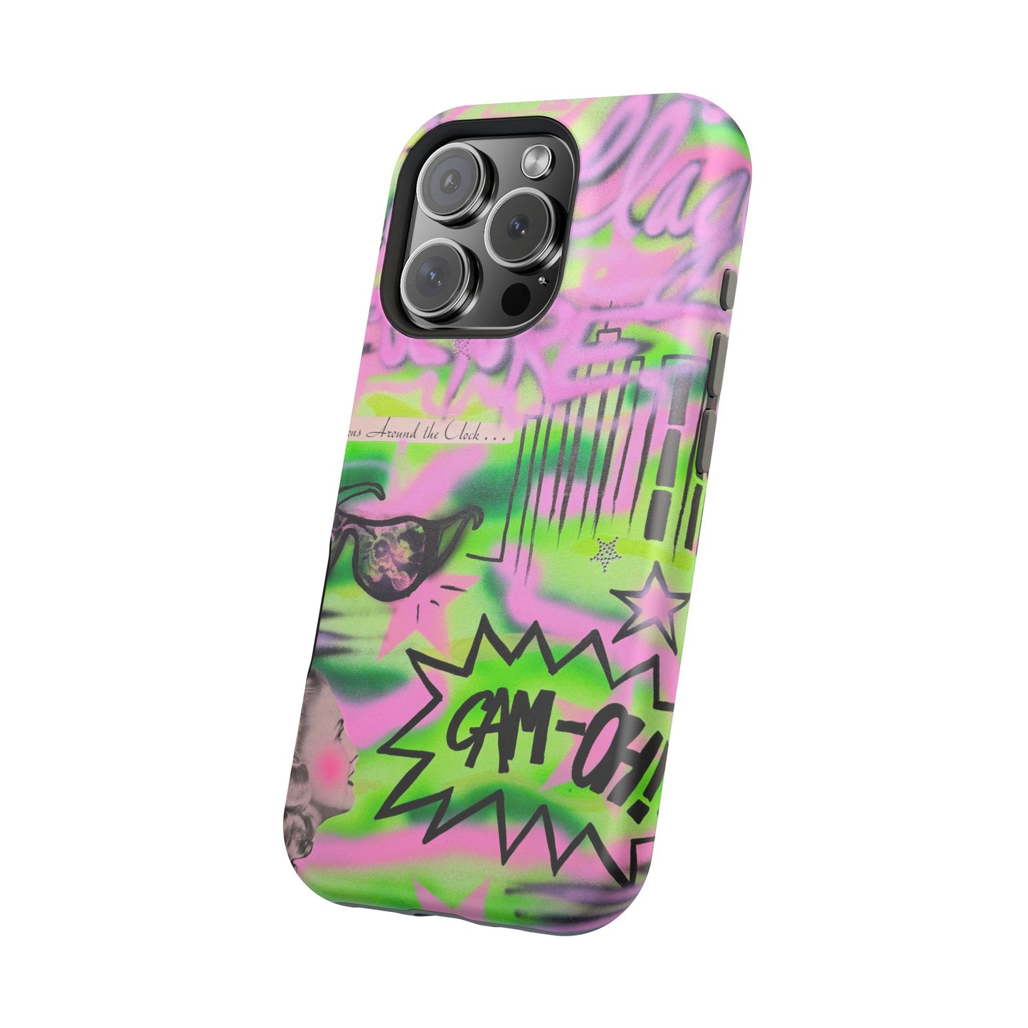 MagSafe "green camo" airbrush iPhone case
