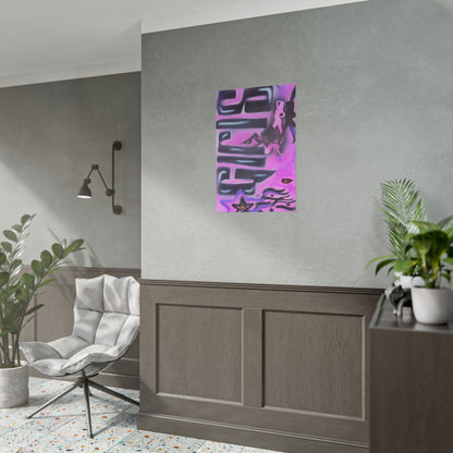 "neon nights" airbrush rolled print