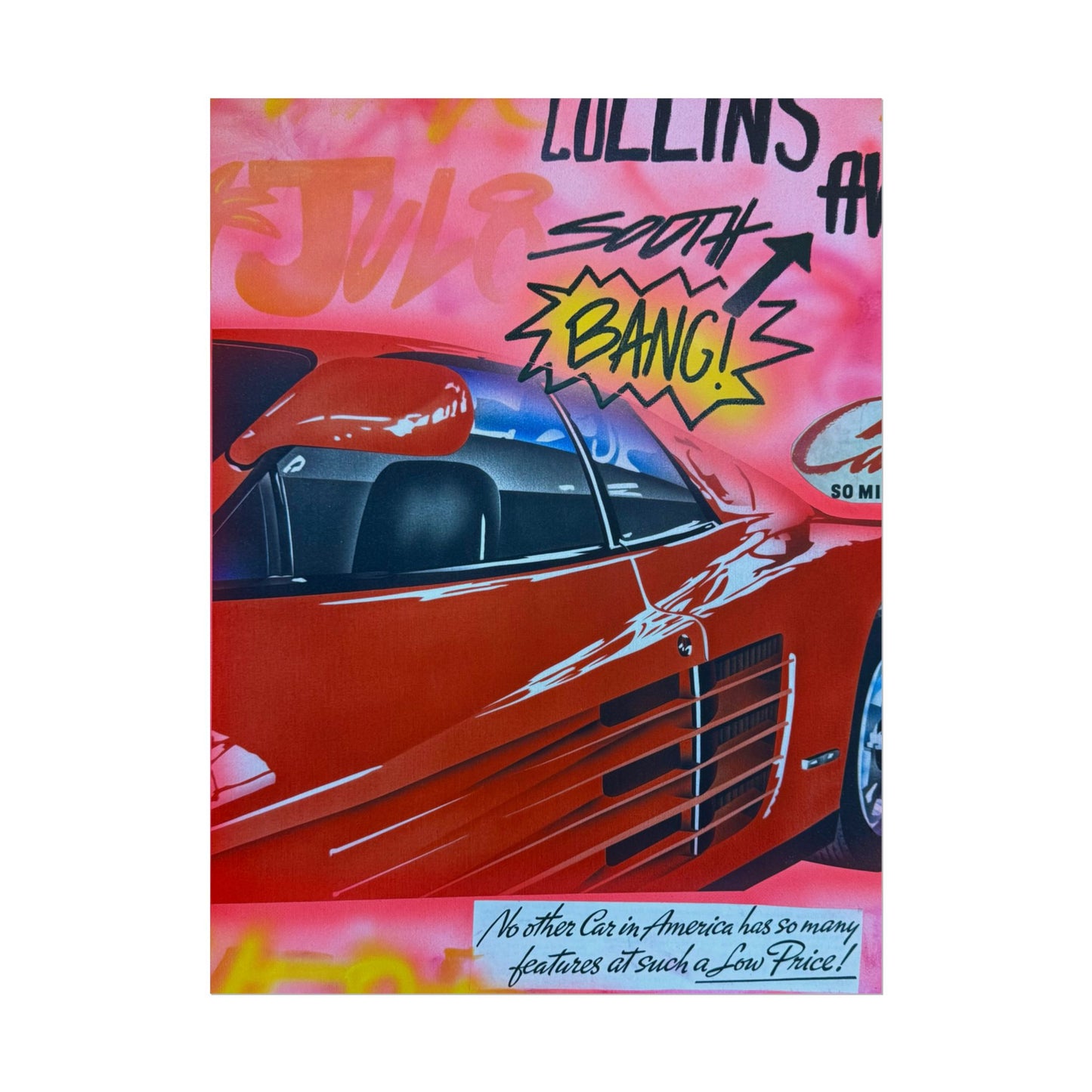 "miami momentos" airbrush rolled print