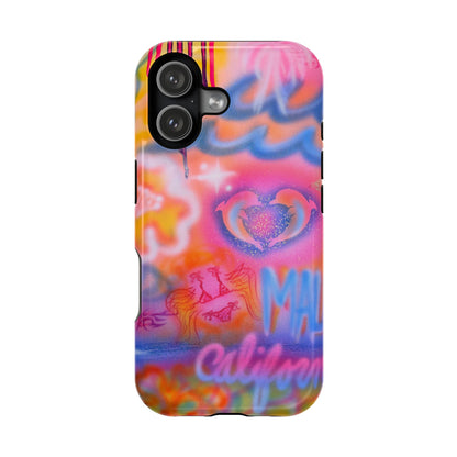"mornings in malibu" MagSafe airbrush iPhone case