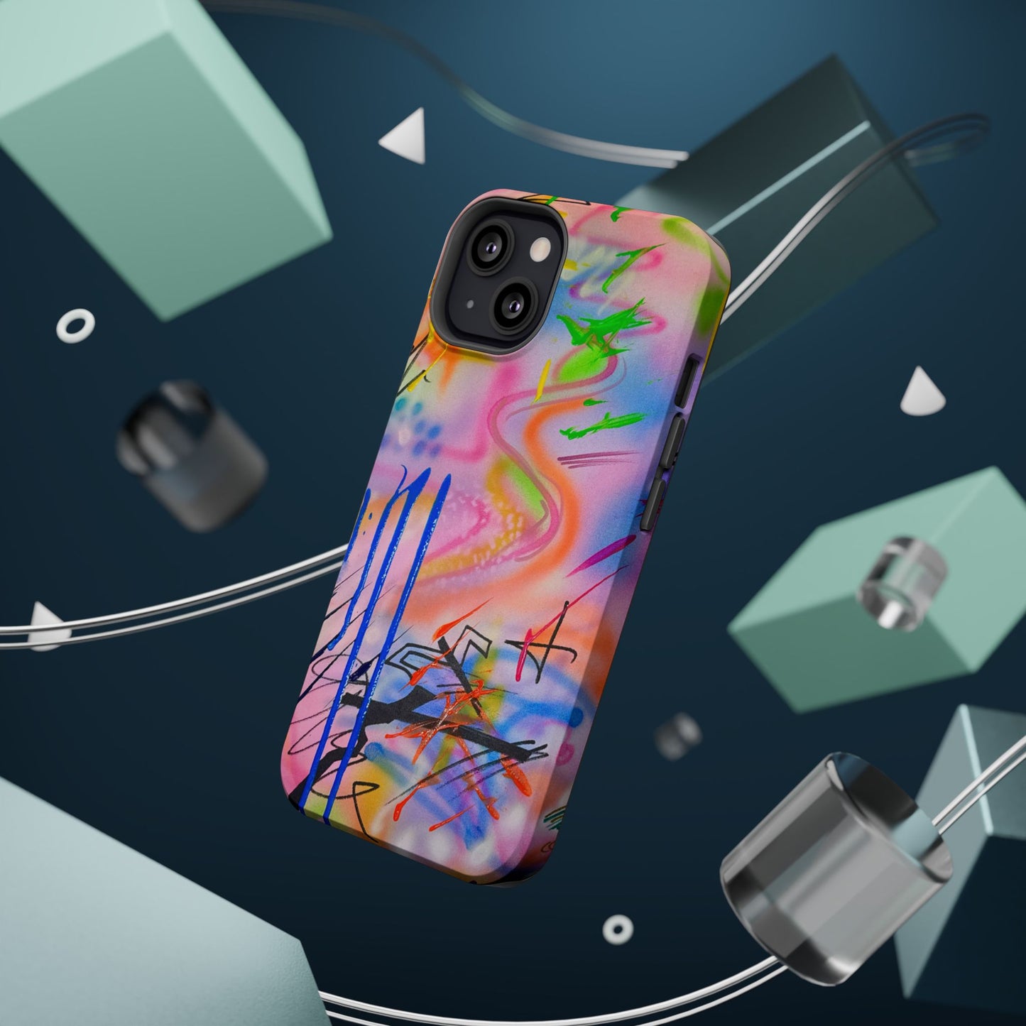 MagSafe "neon haze" airbrush iPhone case