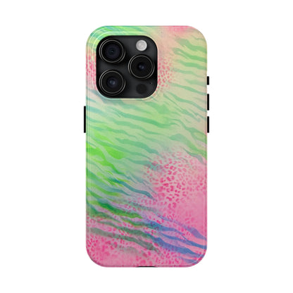 "teal cheetah" airbrush iPhone case