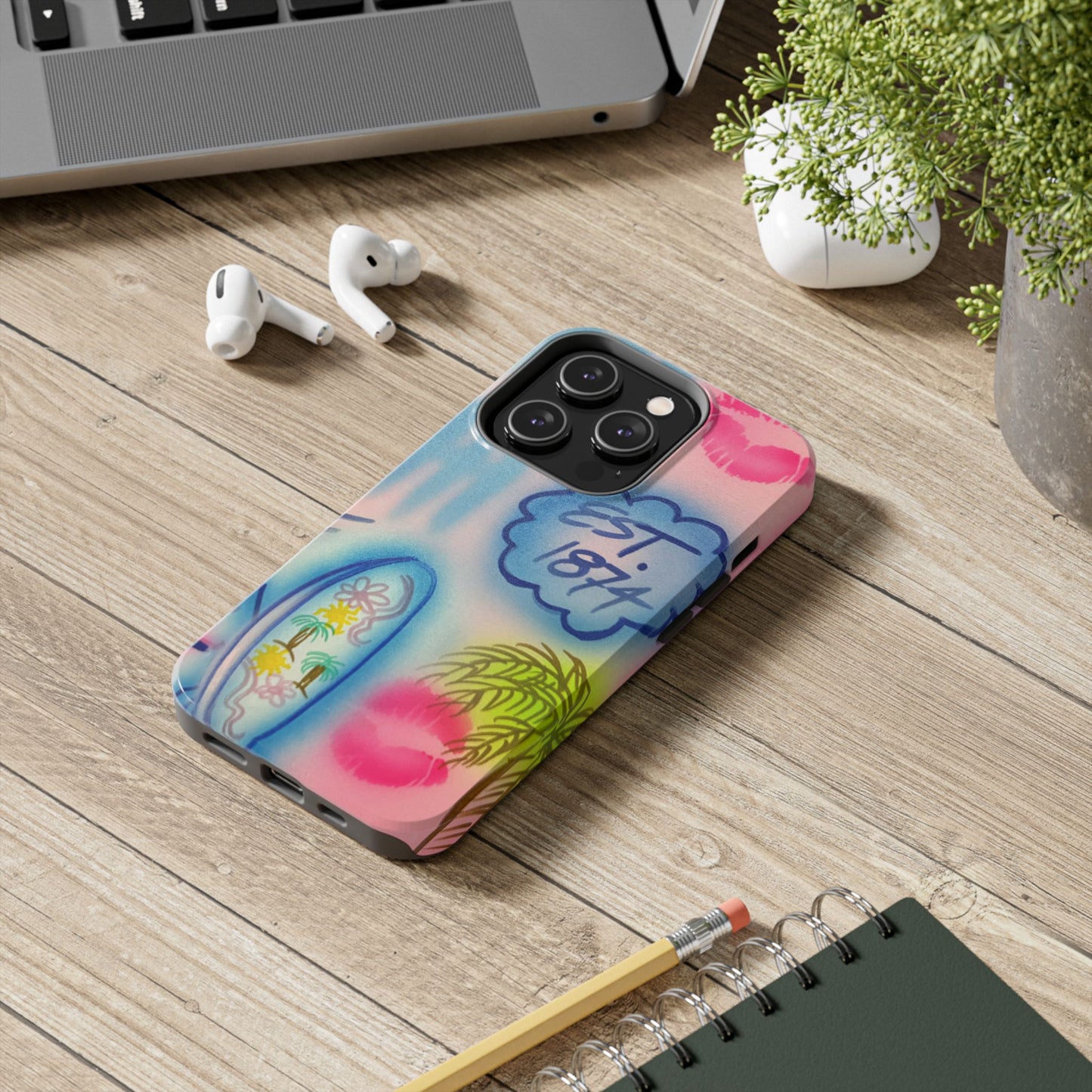 "in the wave" airbrush iPhone case
