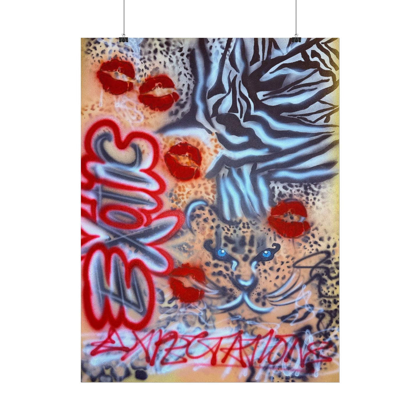 "exotic expectations" airbrush rolled print