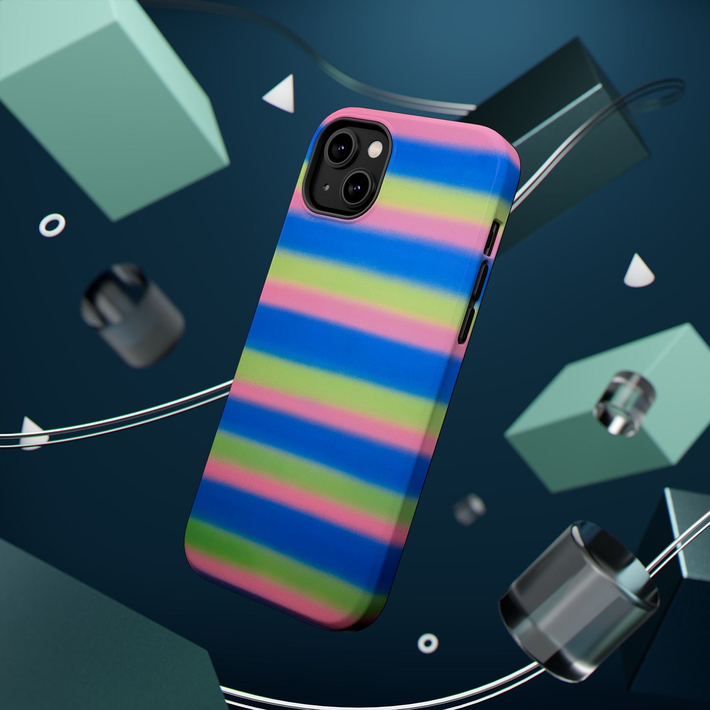 MagSafe "sherbet stripes" airbrush iPhone case