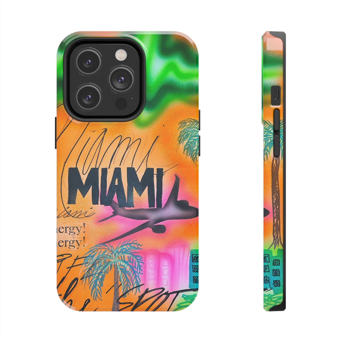 "miami, fl" airbrush iPhone case