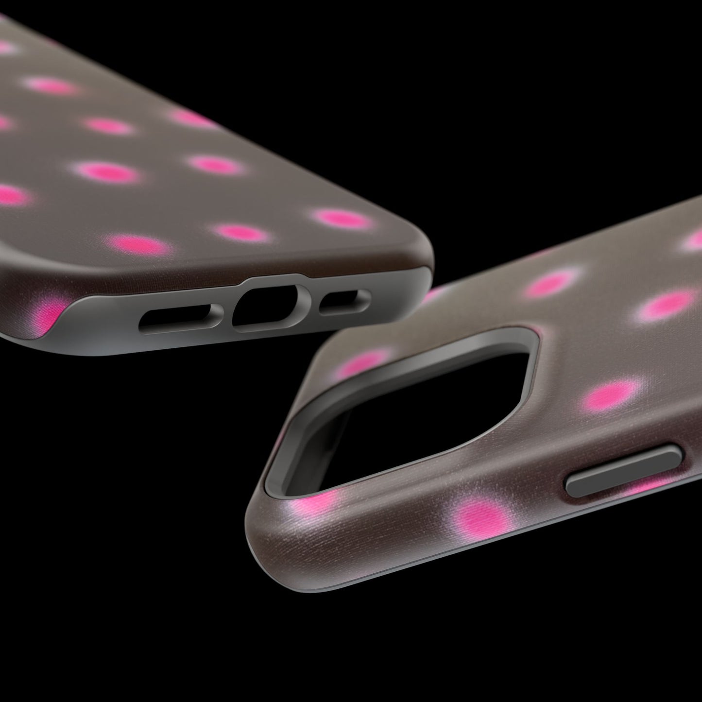 MagSafe "cherry mocha polka dot" airbrush iPhone case