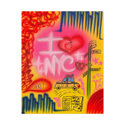 "in the city" airbrush rolled print