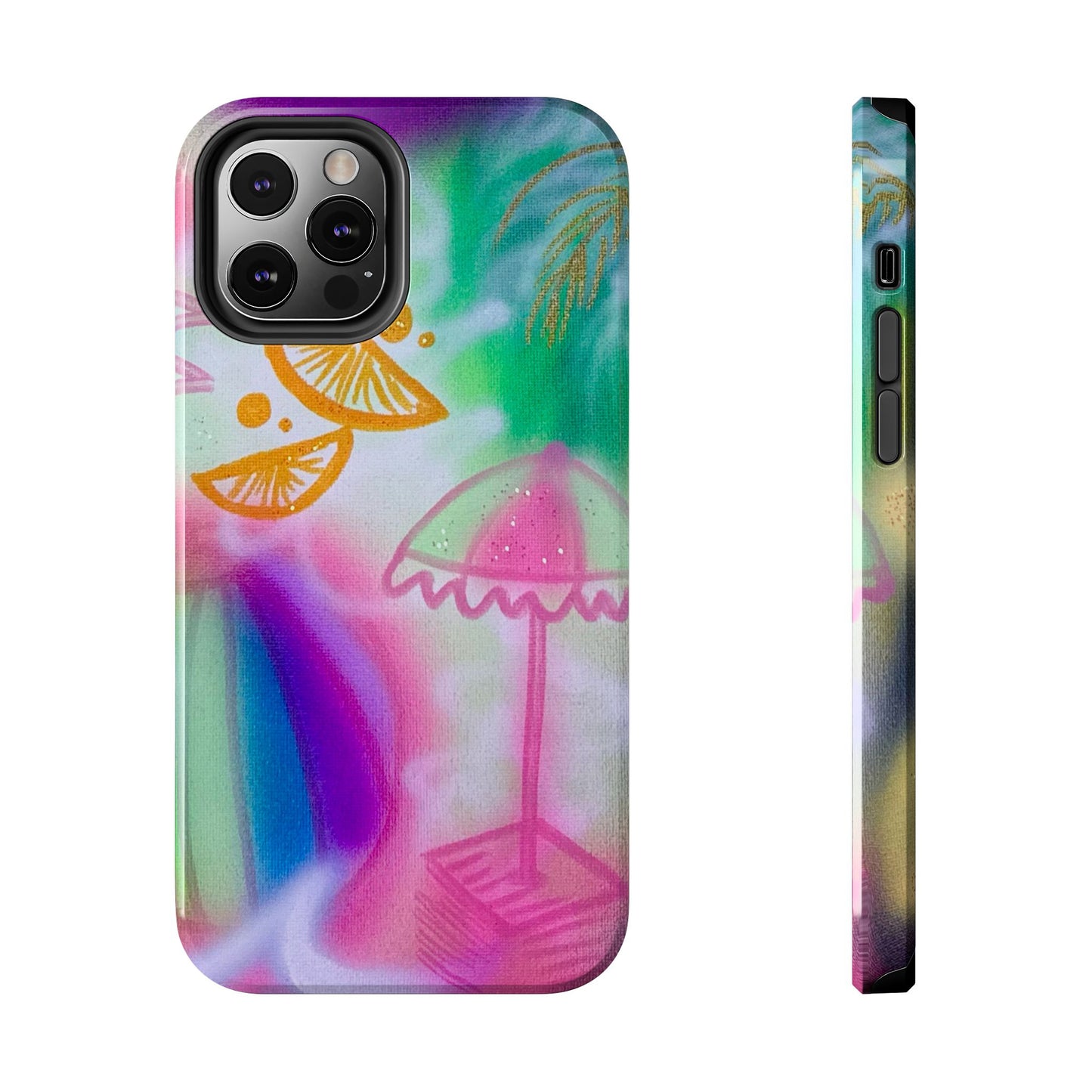 "on the beach" airbrush iPhone case