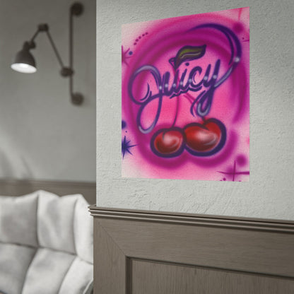 "juicy" airbrush rolled print