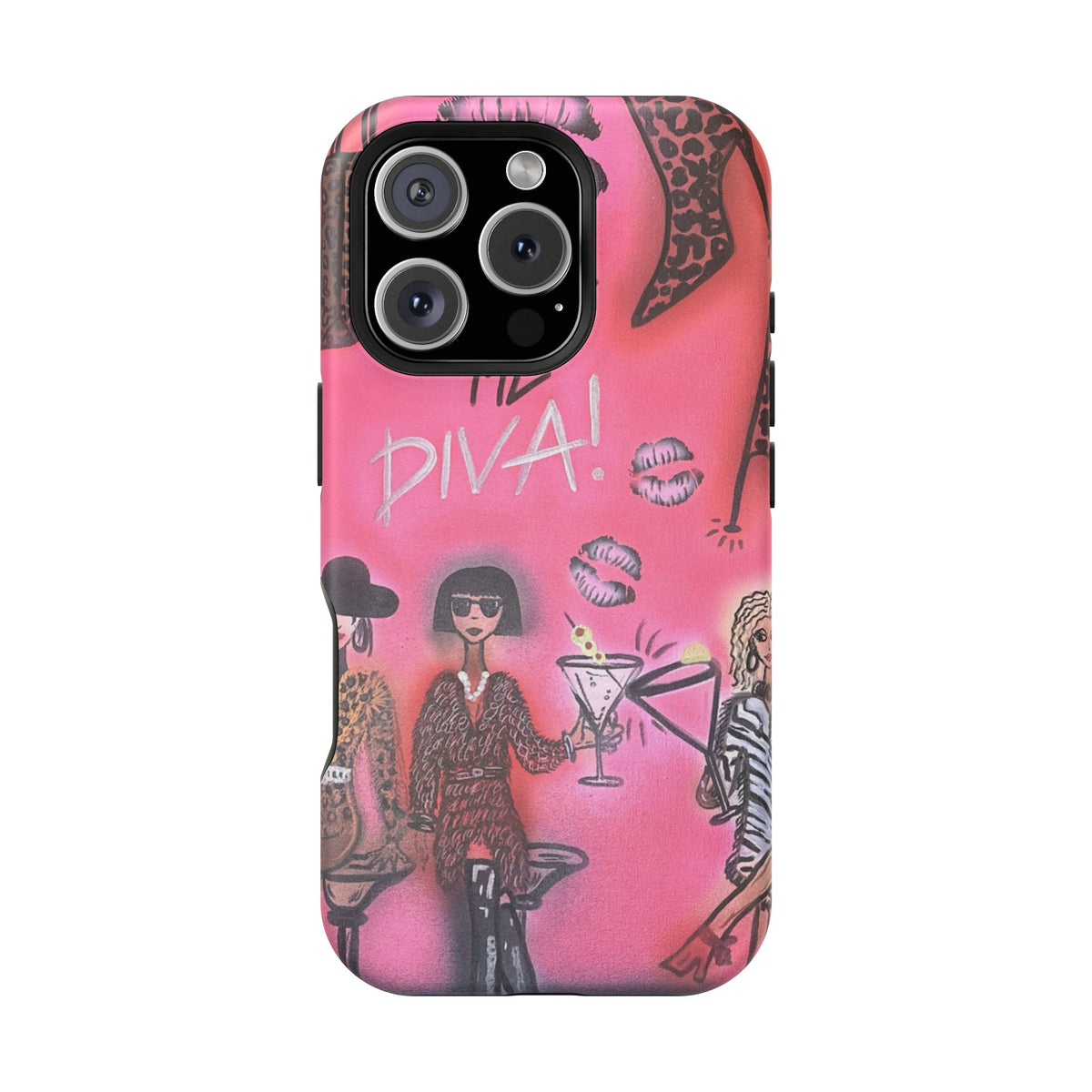 MagSafe "party diva" airbrush iPhone case