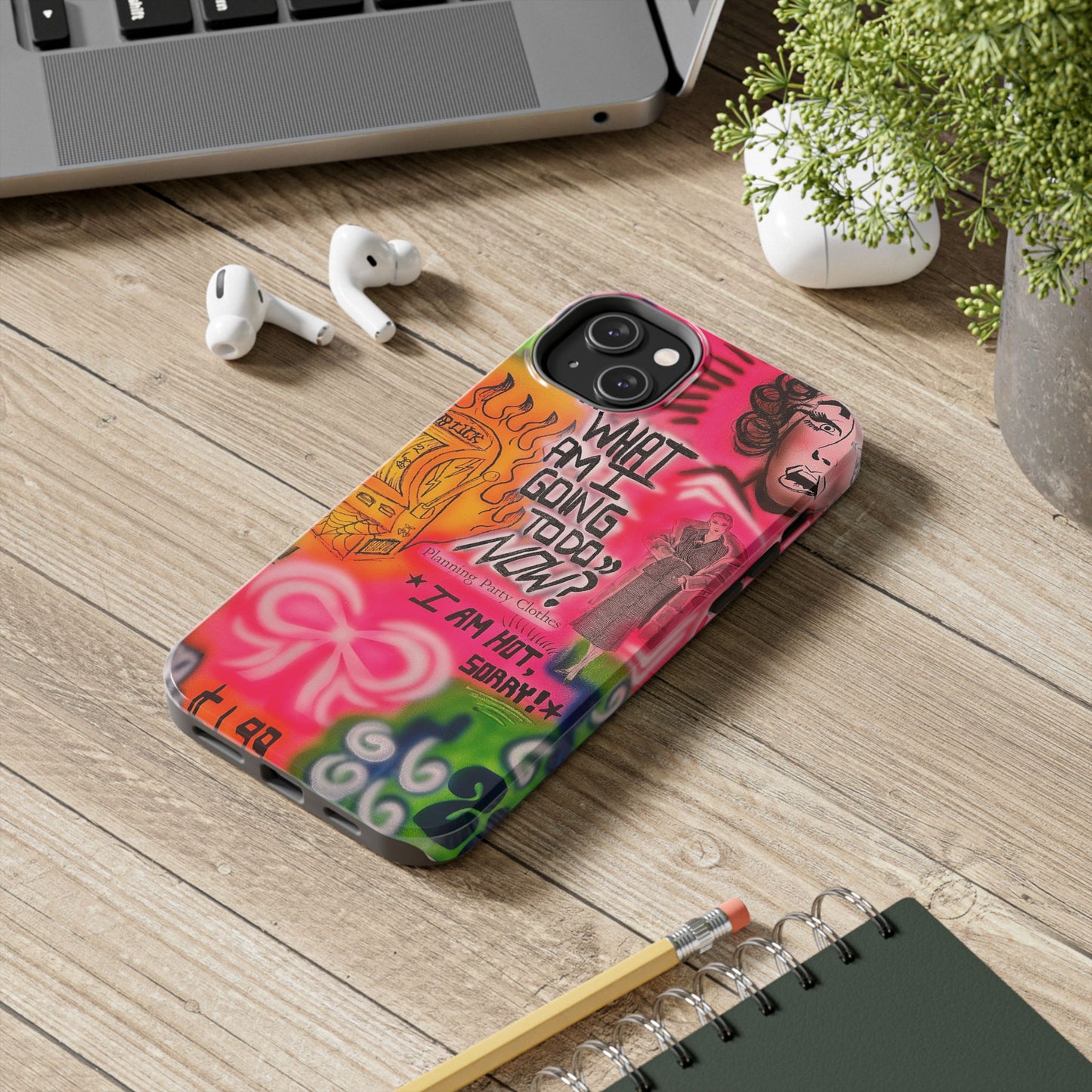 "out of luck" airbrush iPhone case