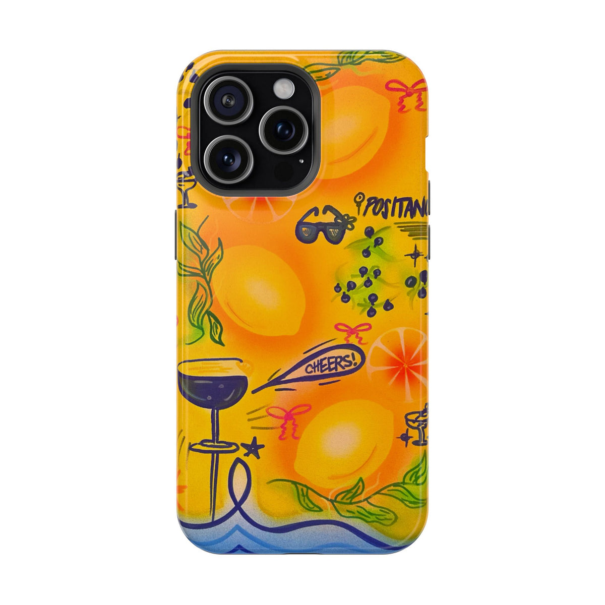 MagSafe Airbrush iPhone Hülle „citrus coastline“