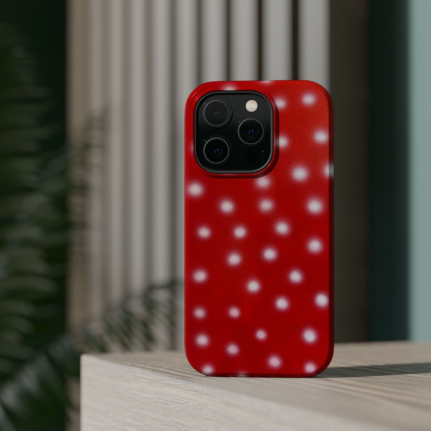 MagSafe "cherry crush polka dot" airbrush iPhone case