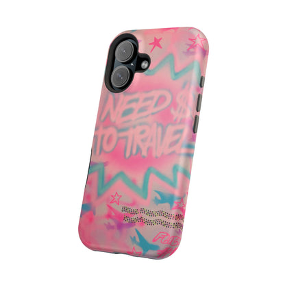 MagSafe "need $$ to travel" airbrush iPhone case