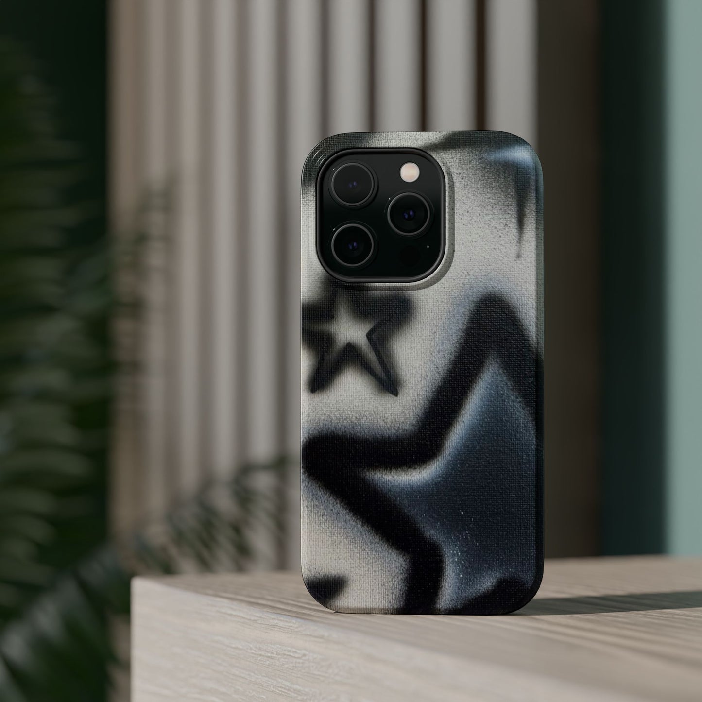 MagSafe "black & white stars" airbrush iPhone case