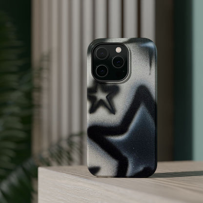MagSafe "black & white stars" airbrush iPhone case