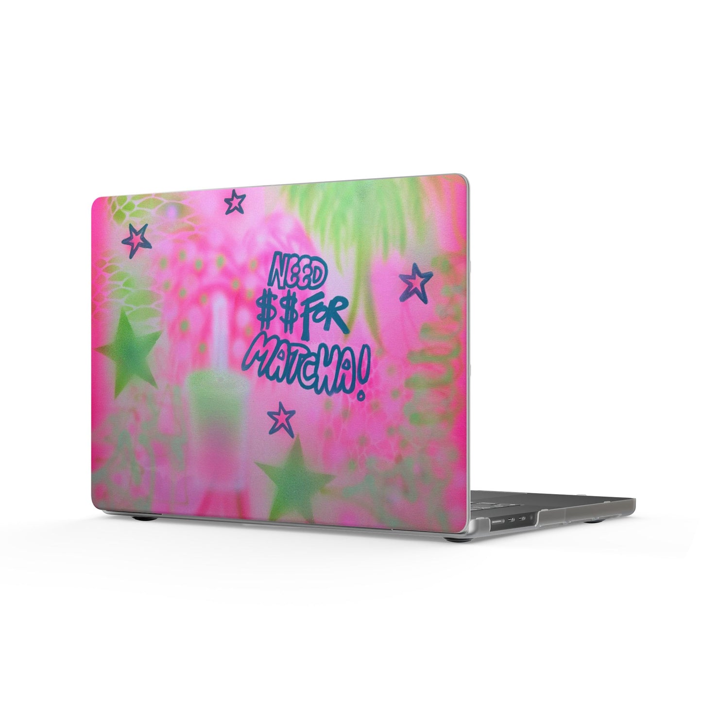 "need $$ for coffee" airbrush matte macbook case