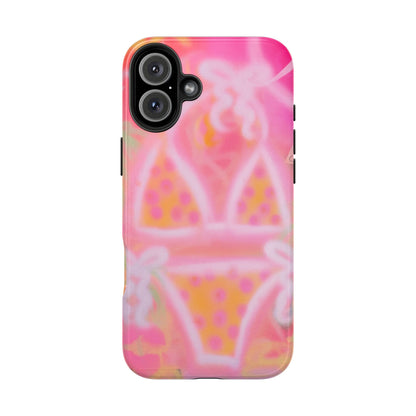 "yellow polka dot bikini" airbrush iPhone case