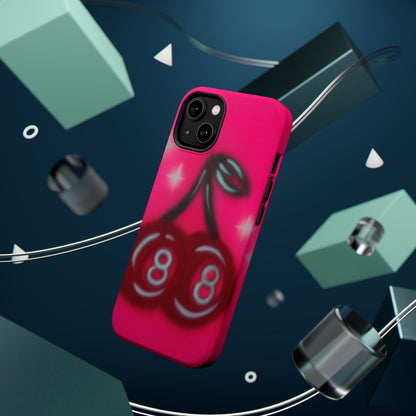 MagSafe "cherry 8ball" airbrush iPhone case