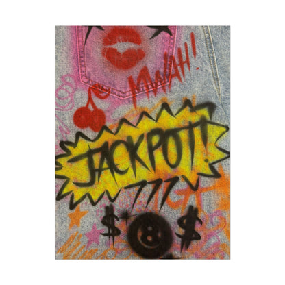 "jackpot!" airbrush rolled print