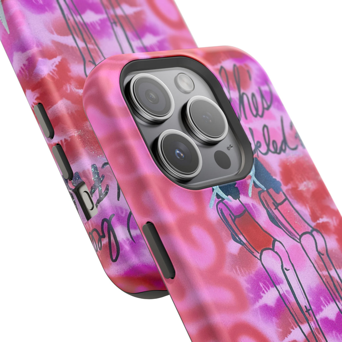 MagSafe "tickled pink" airbrush iPhone case