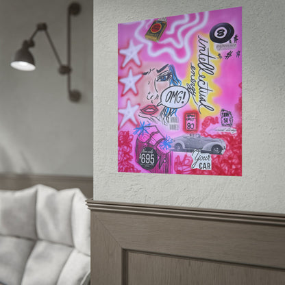 "intellectual energy" airbrush rolled print