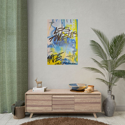 "los angeles" airbrush rolled print