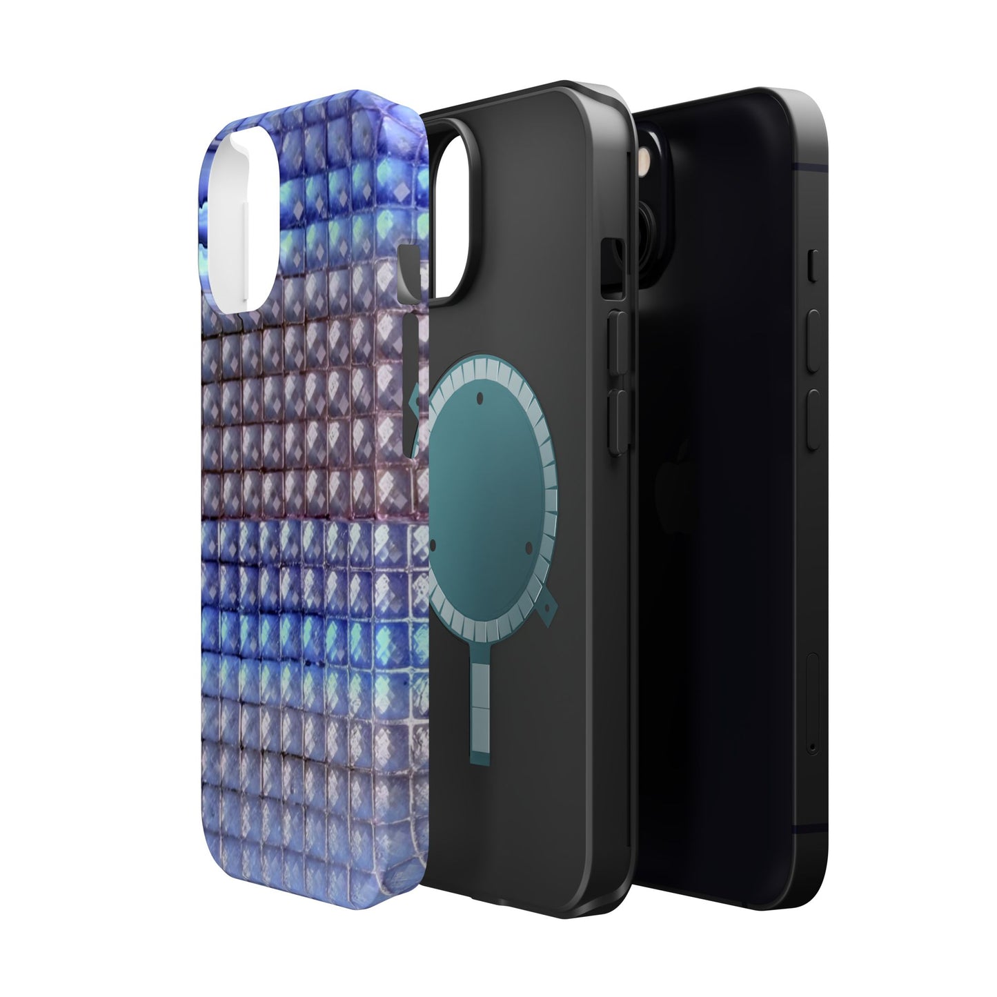 MagSafe "blue studs" airbrush iPhone case