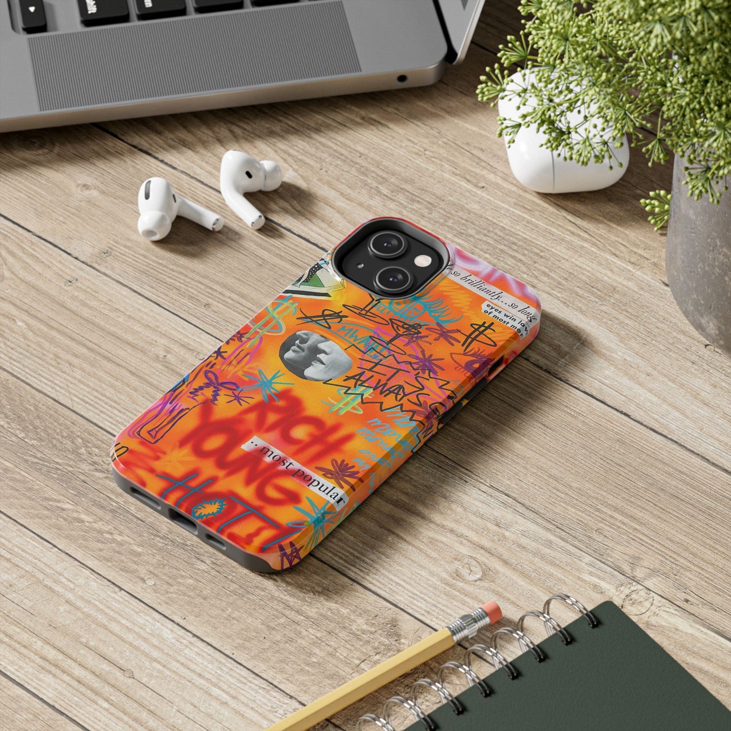 "young, rich, hot!" airbrush iPhone case