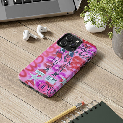 "tickled pink" airbrush iPhone case