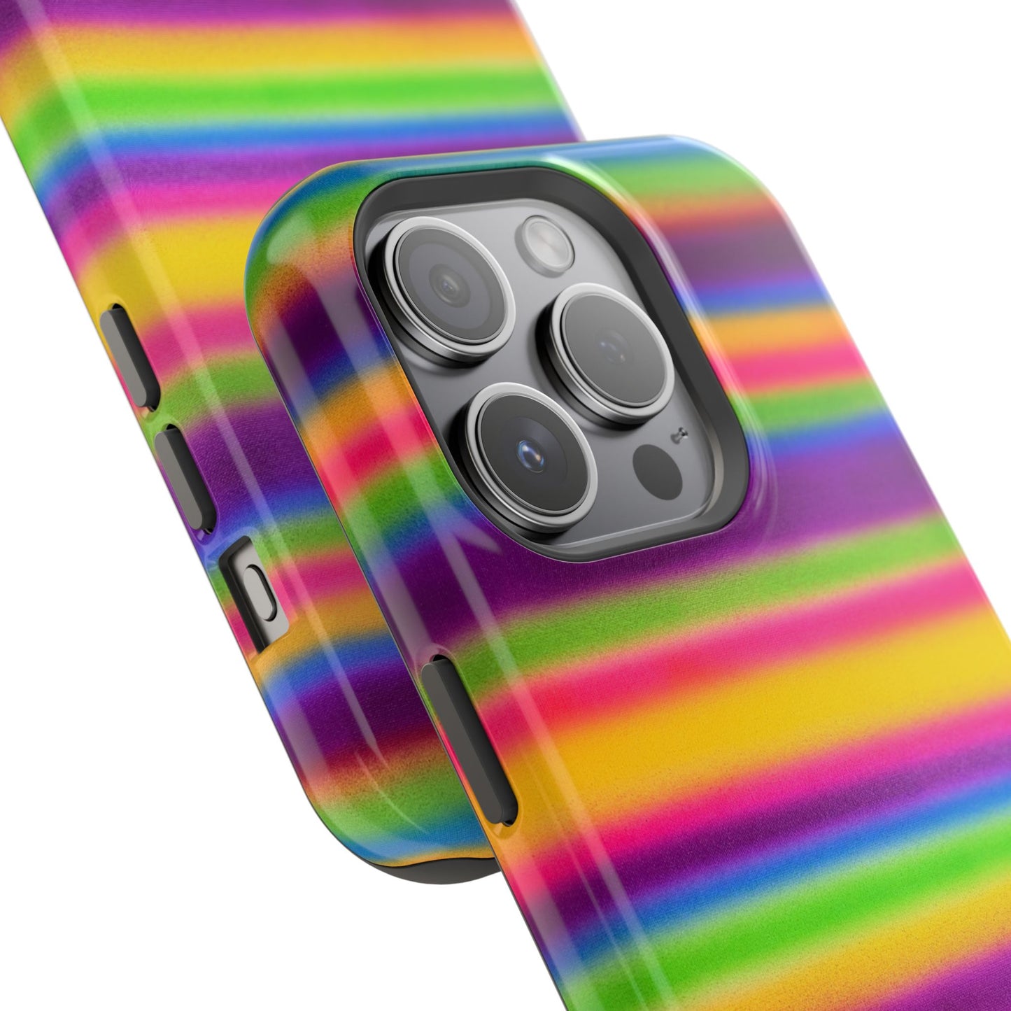 MagSafe "colorful stripes" airbrush iPhone case