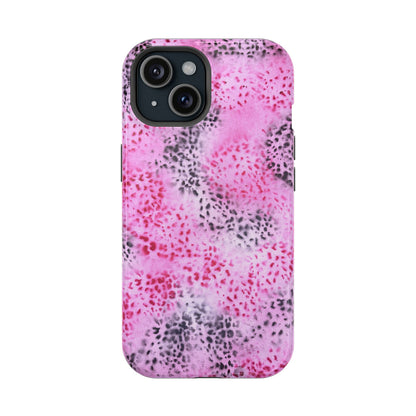 MagSafe "pink cheetah" airbrush iPhone case
