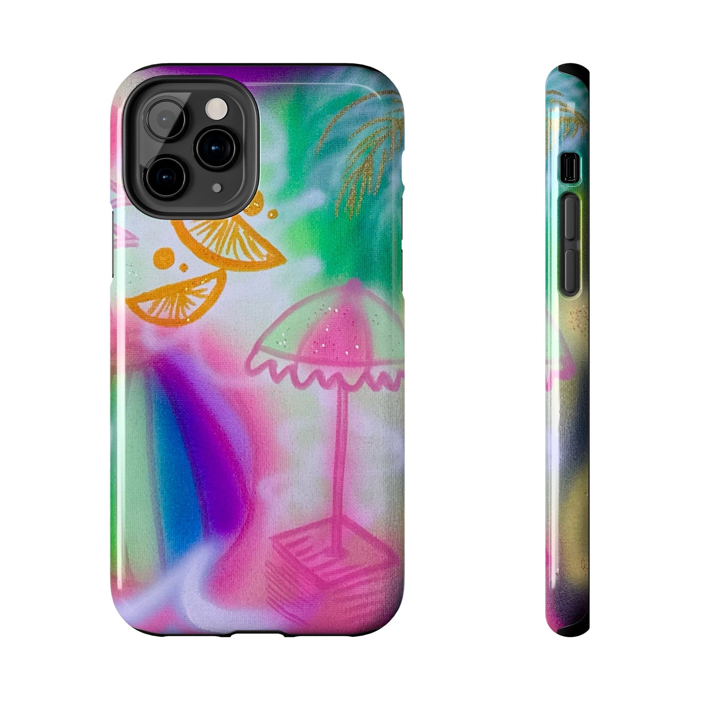 "on the beach" airbrush iPhone case
