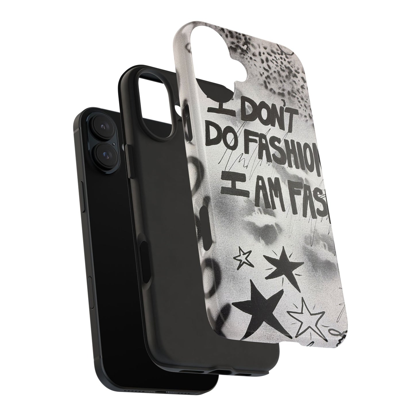 "i am fashion" airbrush iPhone case